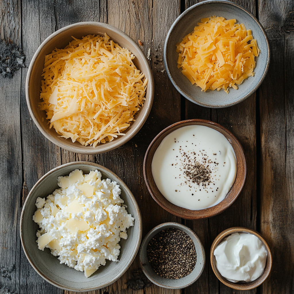 Healthier Cheesy Hashbrown Casserole – The Best Lightened-Up Comfort Food 5 Low-fat cheese and Greek yogurt for healthy hashbrown casserole
