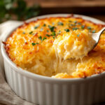 Healthier Cheesy Hashbrown Casserole – The Best Lightened-Up Comfort Food 8 Healthier cheesy hashbrown casserole with golden crust