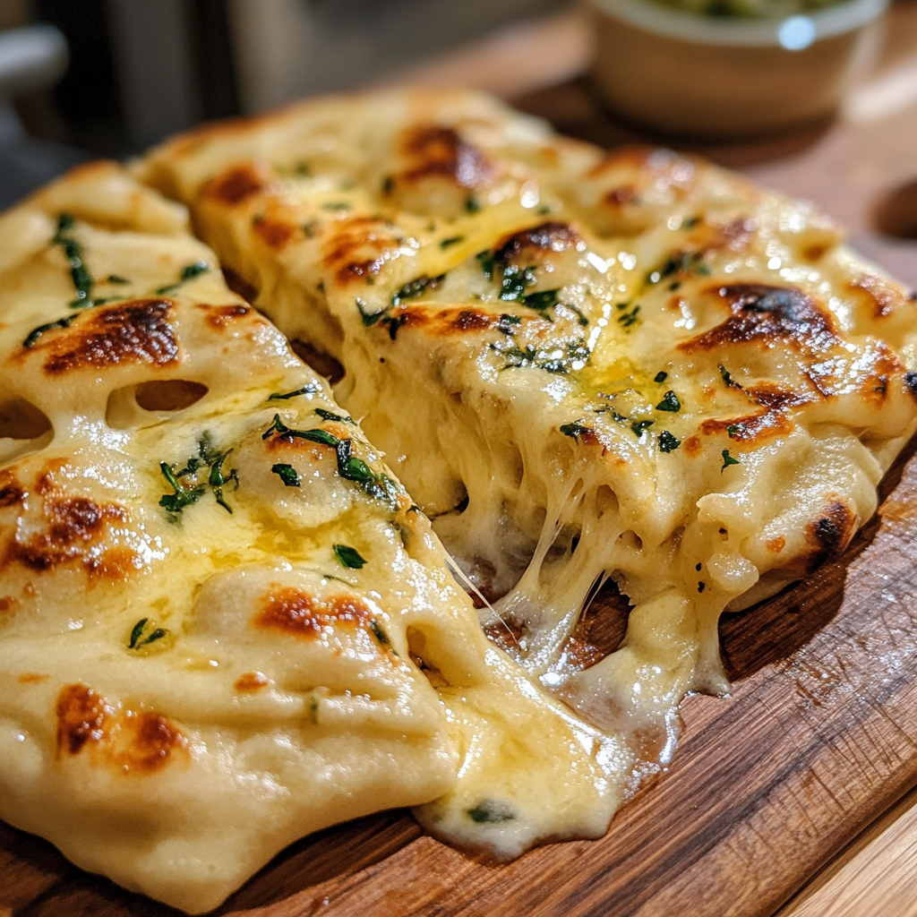 cheese-stuffed recipe garlic naan bread