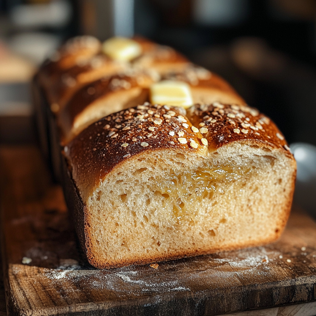 recipe Guinness bread on rustic board