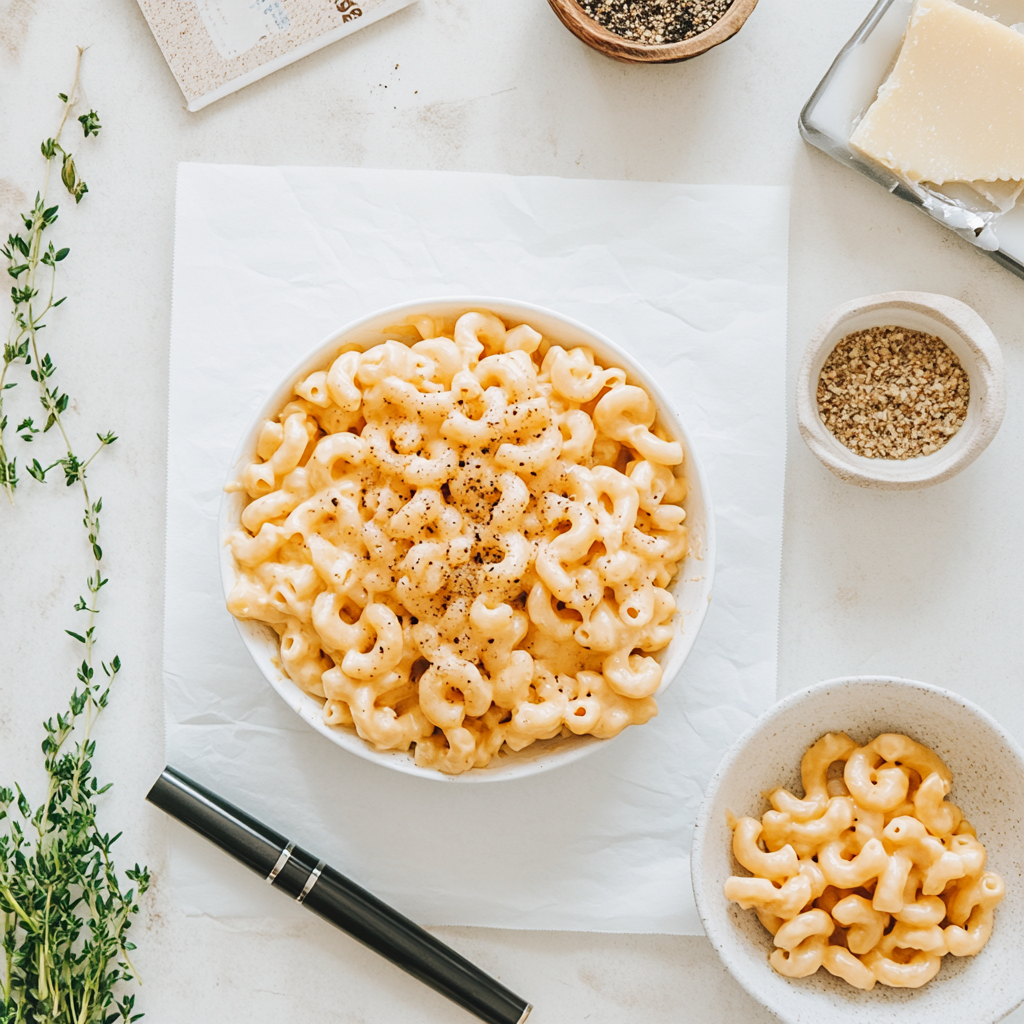 printable easy mac and cheese recipe baked card