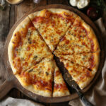 Cheese pizza recipe baked to golden perfection