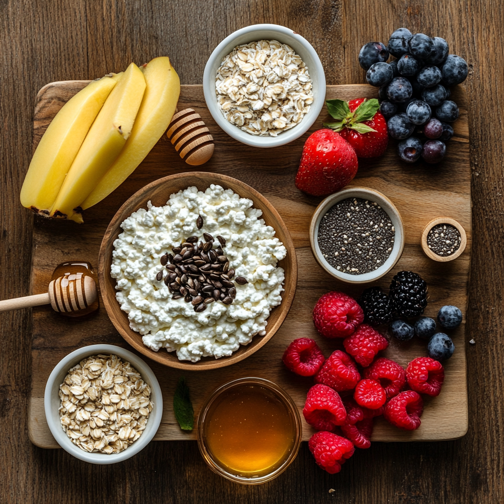 Ingredients for cottage cheese weight loss recipe