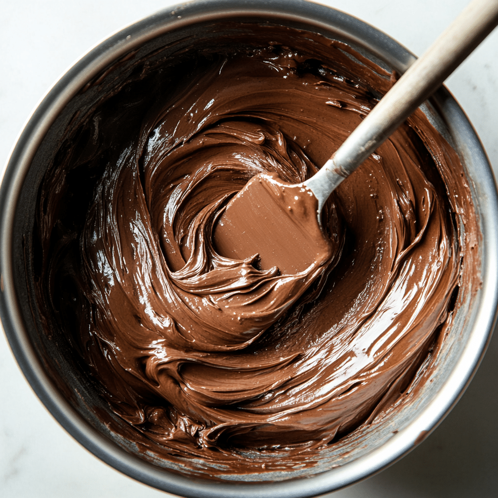 Swirling Nutella into butter cake topping