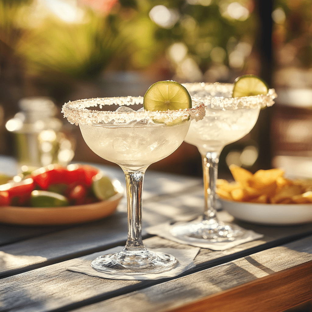 served easy margarita recipe outdoors