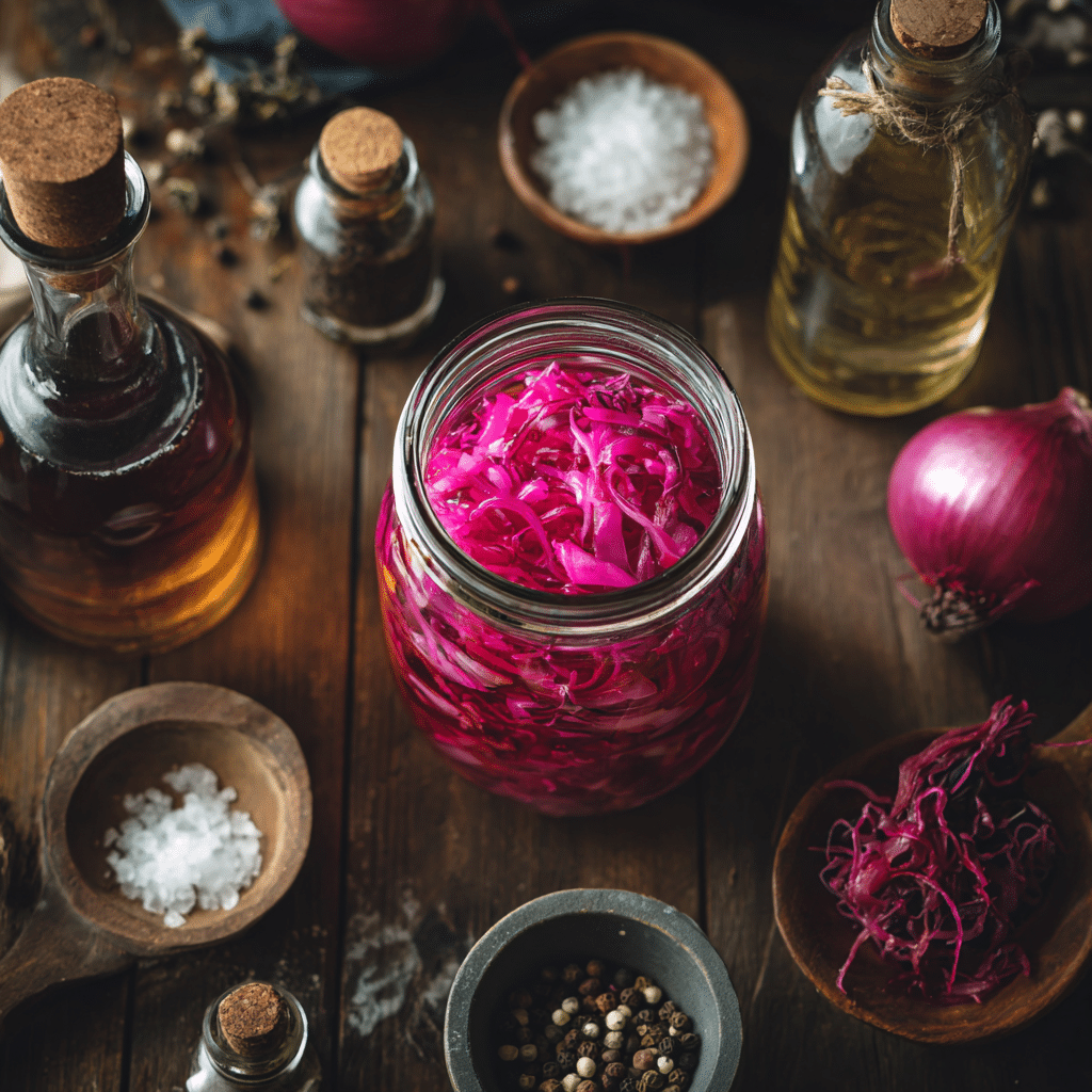 How to pickle onions in a glass jar