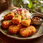korokke potato croquettes served crispy with cabbage