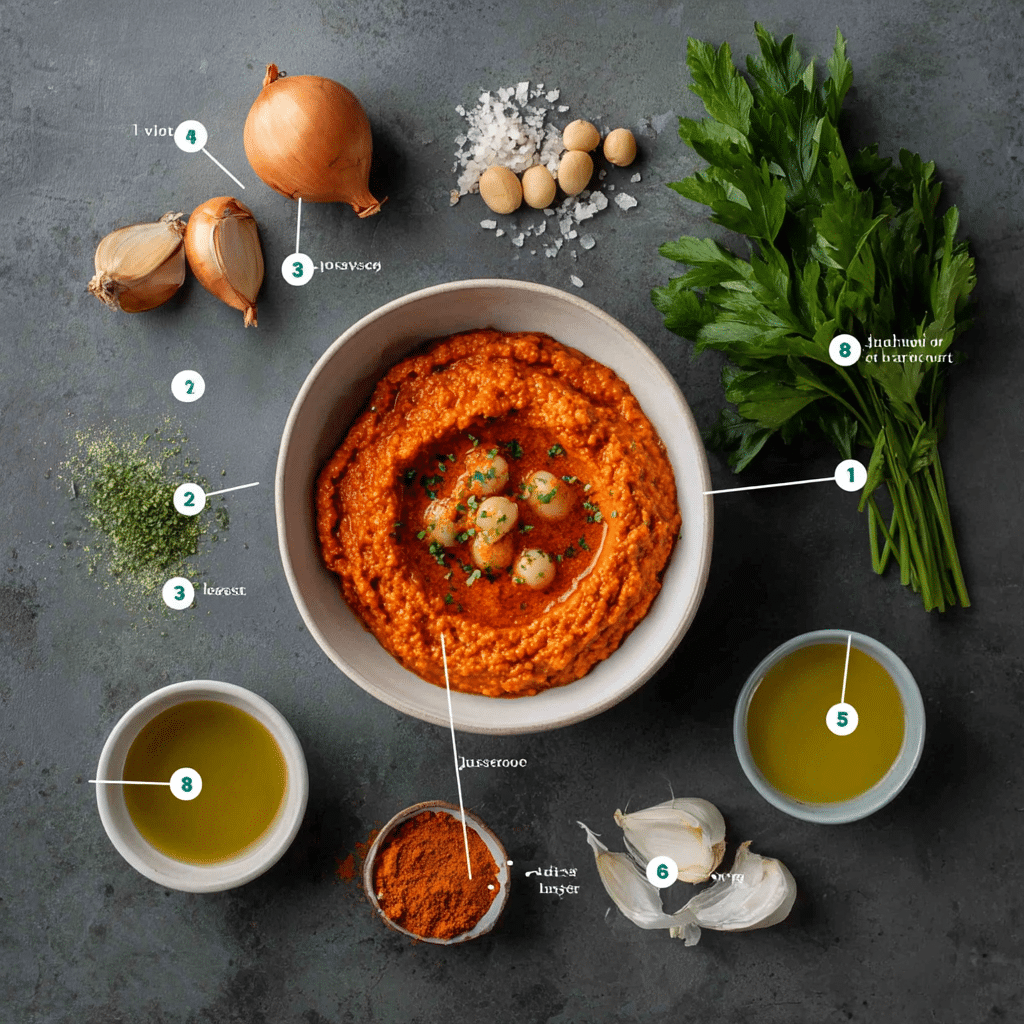 Muhammara Recipe: A Simple, Flavor-Packed Middle Eastern Dip 10 muhammara recipe card layout