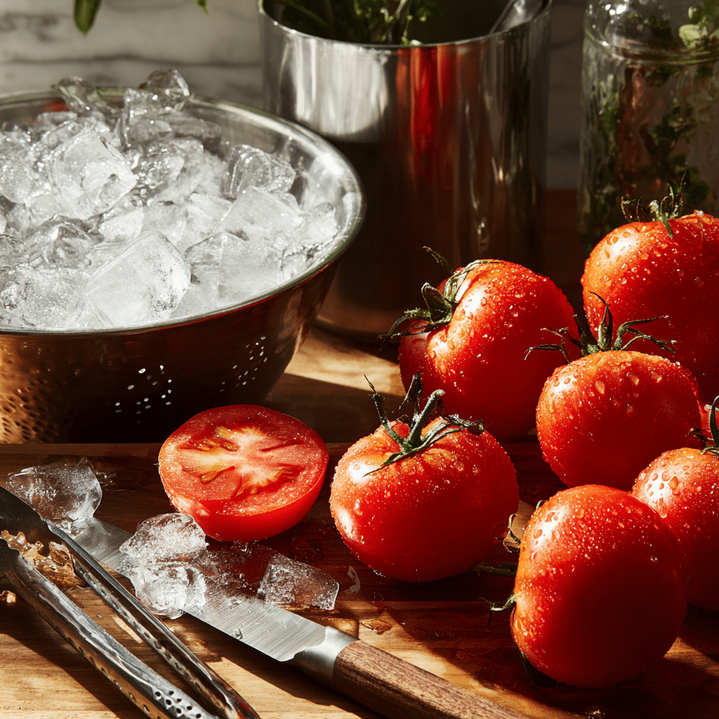 Tools needed for peeling tomatoes easily