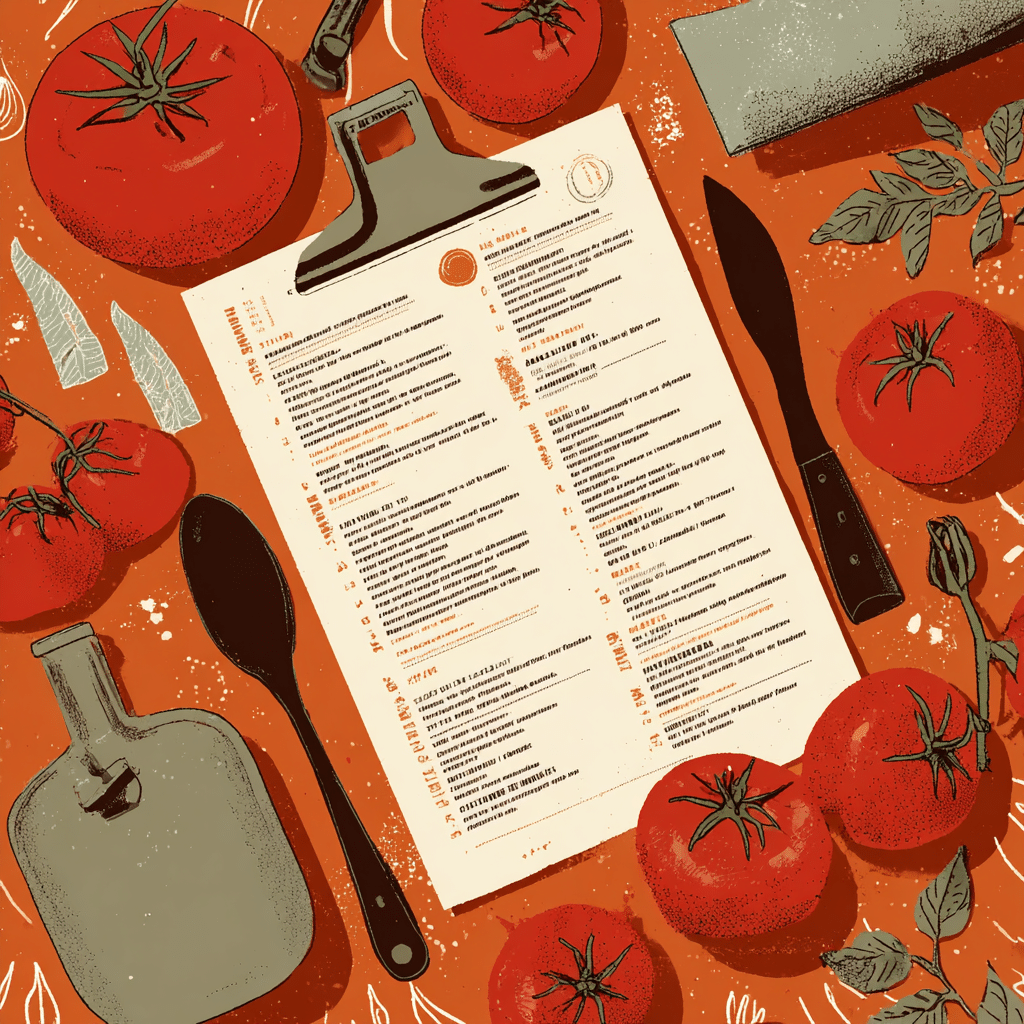 How to peel tomatoes instruction card