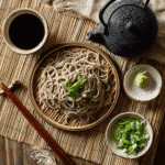 Japanese soba noodles with mentsuyu recipe dipping sauce