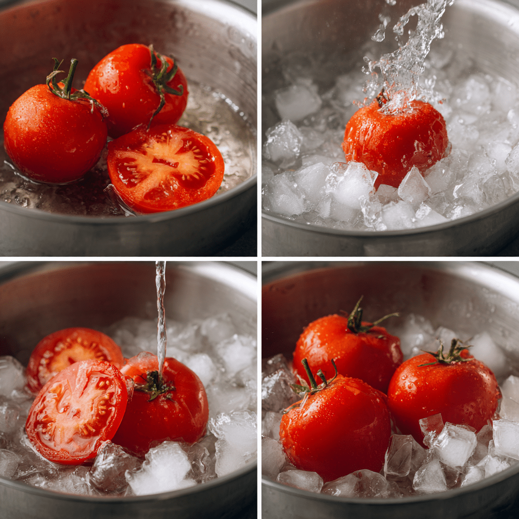 Step-by-step how to peel tomatoes
